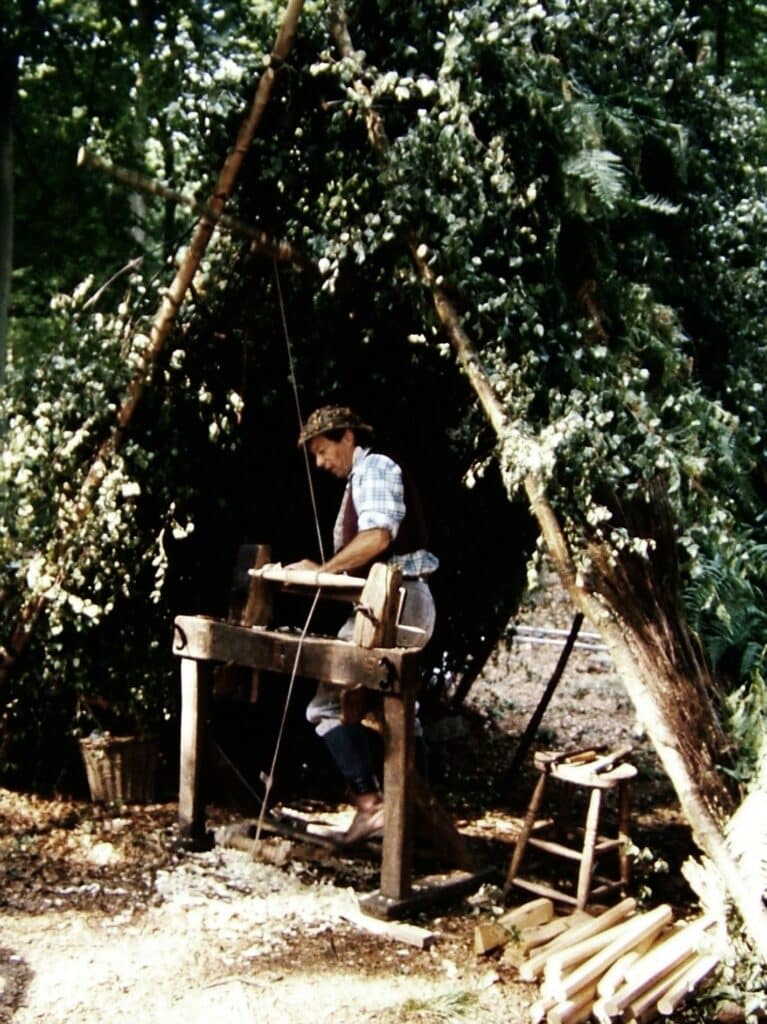 Working the pole lathe 1977